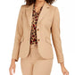 Anne Klein Women's Twill Two-Button Blazer Brown Size 14