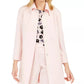 Anne Klein Women's Long Trapeze Jacket Pink Size 8