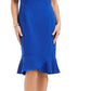 Kasper Women's Scalloped-Hem Sleeveless Dress Dark Blue Size 10
