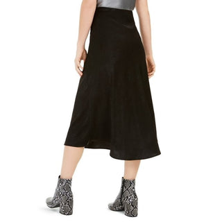 Bar III Women's Shimmer Midi Skirt New Black Size Large