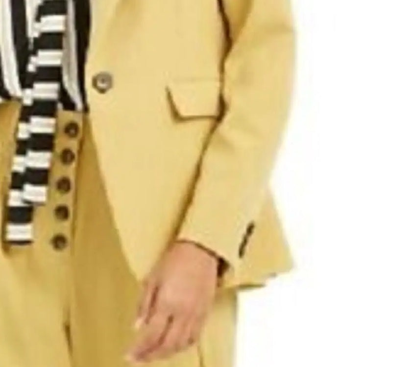 Bar III Women's One-Button Blazer Brght Yellow Size 2