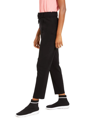 Bar III Women's Belted Pants Black Size 0