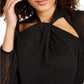Thalia Sodi Women's Twist-Neck Top Black Size Medium
