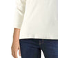 Ralph LaurenWomen's Ivory 3/4 Sleeve Scoop Neck Top Natural Size Large