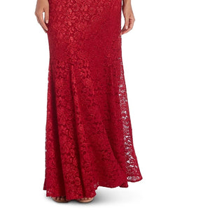 Nightway Women's Lace Off-The-Shoulder Gown