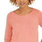 Style & Co Women's Cotton High-Low Top Orange Size Extra Small