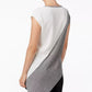 Bar III Women's Bar Basics Colorblock Asymmetrical Top Multi White Size Small