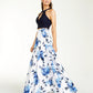 City Studios Junior's Lace Top & Long Floral Skirt White Size 1