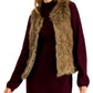 Say What? Juniors' Faux-Fur Vest ed ediu