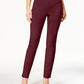 Charter Club Women's Cambridge Tummy Control Slim Leg Pants Wine Size 16 Petite