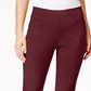 Charter Club Women's Cambridge Tummy Control Slim Leg Pants Wine Size 16 Petite
