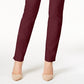 Charter Club Women's Cambridge Tummy Control Slim Leg Pants Wine Size 16 Petite