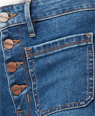 Sanctuary Women's Button-Front Bootcut Jeans Med Blue Size 24