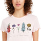 Love Tribe Juniors' Botanical Graphic T-Shirt Pink Size Medium