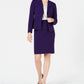 Le Suit Women's Petite Wing-Collar Skirt Suit Dark Purple Size 2P