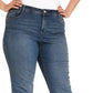 Style & Co Women's Plus & Petite Plus Size Tummy-Control Slim-Leg Jeans Blue Size 26