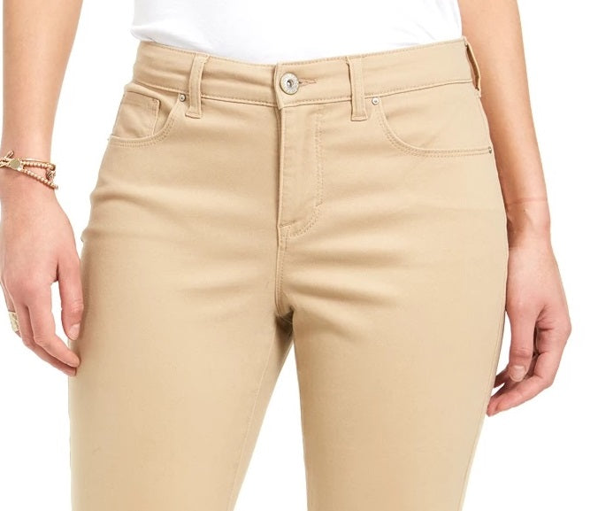 Style & Co Women's Curvy-Fit Skinny Fashion Jeans Brown Size 10