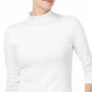 Charter Club Women's Cotton Mock-Neck Top White Size Extra Large