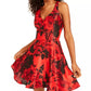 City Studios Junior's Cutout Back Fit & Flare Dress Red Size 11