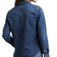 Levi's Women's Ultimate Western Lotta Love Shirt Blue Size Medium