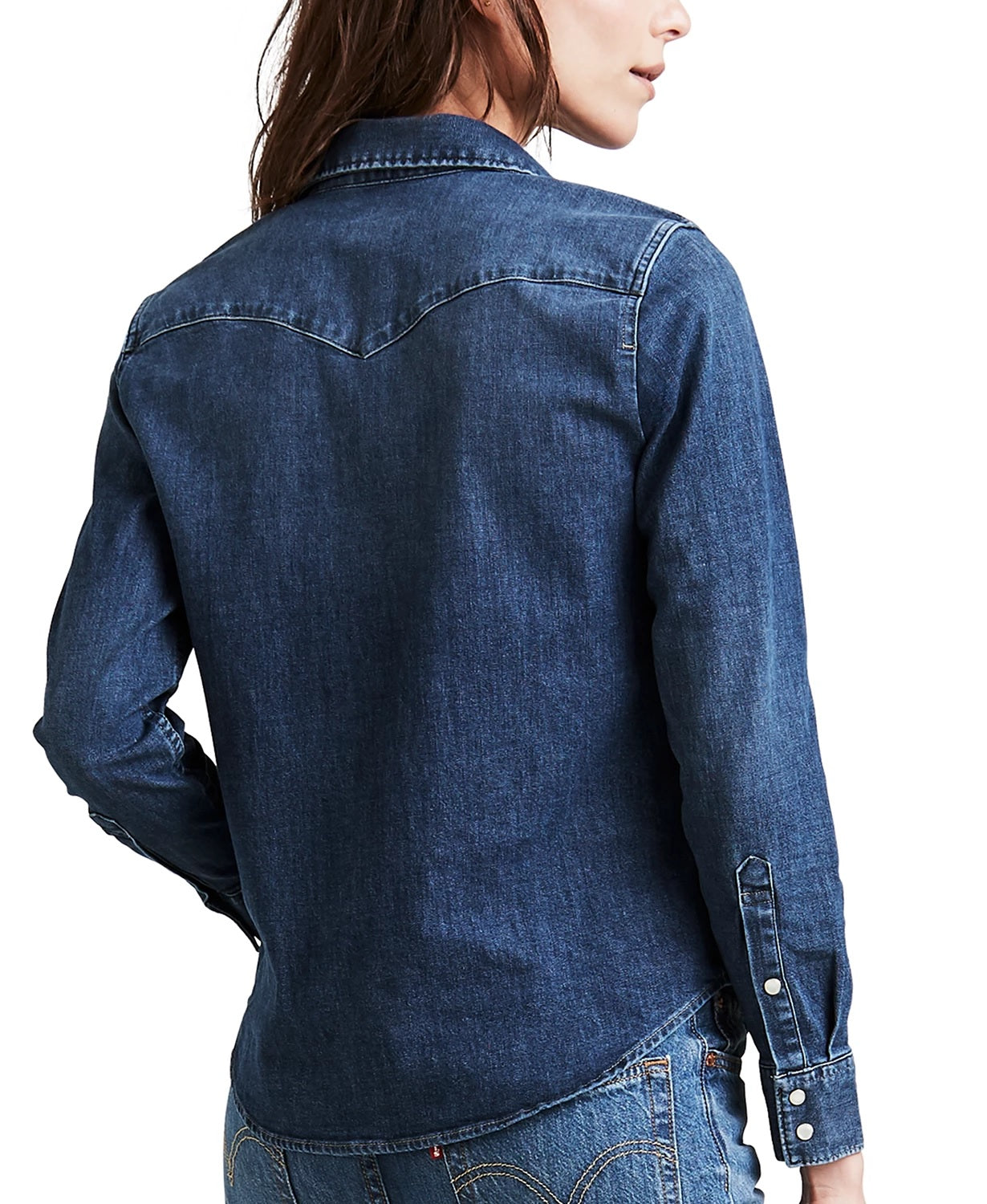 Levi's Women's Ultimate Western Lotta Love Shirt Blue Size Medium