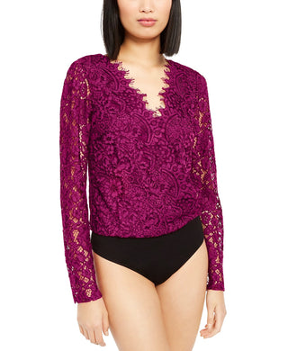 Leyden Women's Lace Bodysuit Pink Size Large