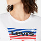 Levi's Women's The Perfect Cotton Batwing-Graphic T-Shirt White Size Extra Small