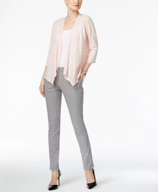 Alfani Women's Linen Open-Front Cardigan Natural Size Large