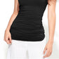 Inc International Concepts Women's Ruched V-Neck Top Black Size Extra Small