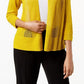 Alfani Women's Petite Mixed-Stitch Open-Front Cardigan Gold Size Medium