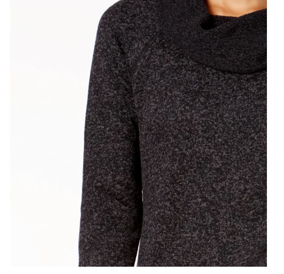 Ideology Women's Cowl Neck Pullover Black Size Medium