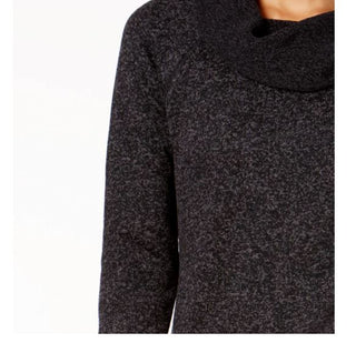 Ideology Women's Cowl Neck Pullover Black Size Medium