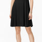 Style & Co Women's Short-Sleeve A-Line Dress Black Size Large