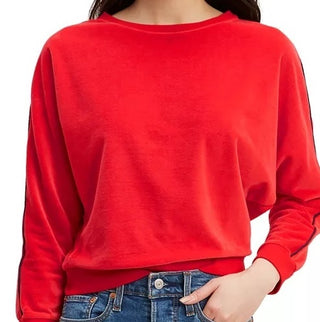 Levi's Women's Velour Dolman-Sleeve Top Red Size Large