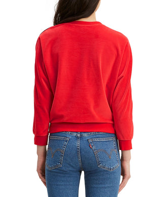 Levi's Women's Velour Dolman-Sleeve Top Red Size Large