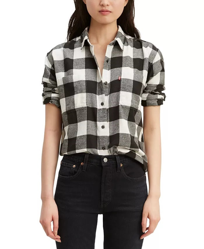 Levi's Women's utility Shirt White Size X-Small