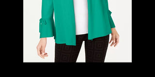 Alfani Women's Tie Sleeve Cardigan Red Size Small