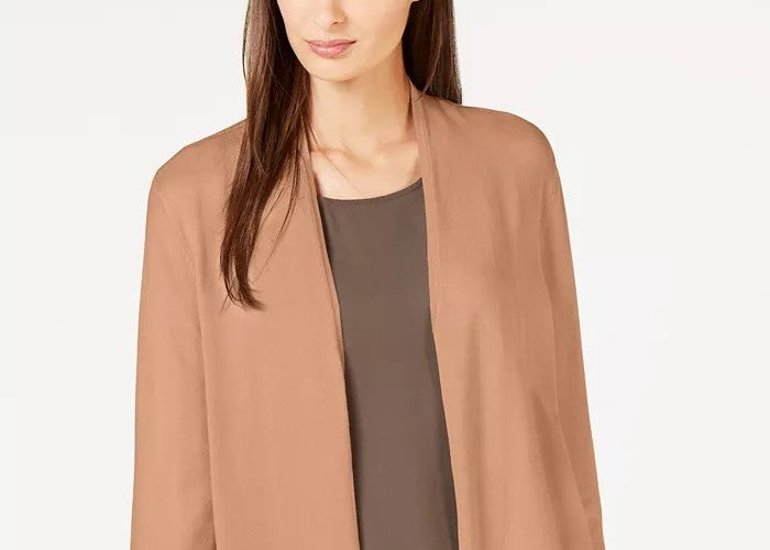 Alfani Women's Tie-Sleeve Cardigan Taupe Size Large