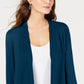 Alfani Women's Petite Tie-Sleeve Cardigan Dark Green Size Petite Medium