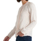 Lucky Brand Women's Lea Floral Pintuck Long Sleeve Top Size Pink Size Small