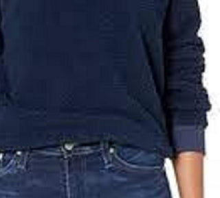 Lucky Brand Women's Fleece Sweatshirt Navy Size Small