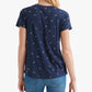 Lucky Brand Women's Floral-Print T-Shirt Blue Size X-Small