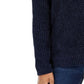 Lucky Brand Women's Chevron Ribbed Chenille Sweater Navy Size Medium