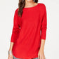 INC International Concepts Women's Petite Sweater Tunic Red Size Petite