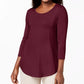 JM Women's Collection Scoop-Neck Top  Red Size XX Large
