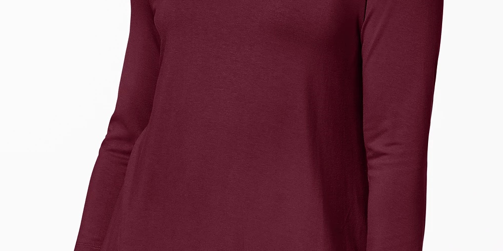 JM Women's Collection Scoop-Neck Top  Red Size XX Large