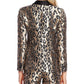 Vince Camuto Women's Leopard Jacquard Blazer Size 0 - Black Gray Size 0