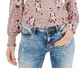 American Rag Juniors' Printed Smocked Top Pink Size X-Small