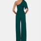 Betsy & Adam Women's One Shoulder Bow Jumpsuit Green Size 10