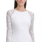 Tommy Hilfiger Women's Lace-Sleeve A-Line Dress White Size 8